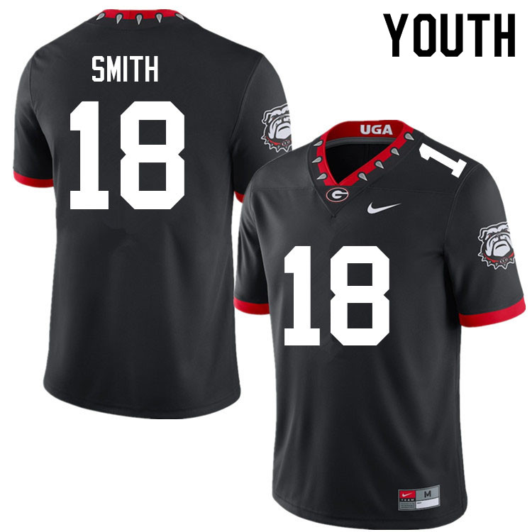 Youth #18 C.J. Smith Georgia Bulldogs College Football Jerseys Sale-100th Anniversary